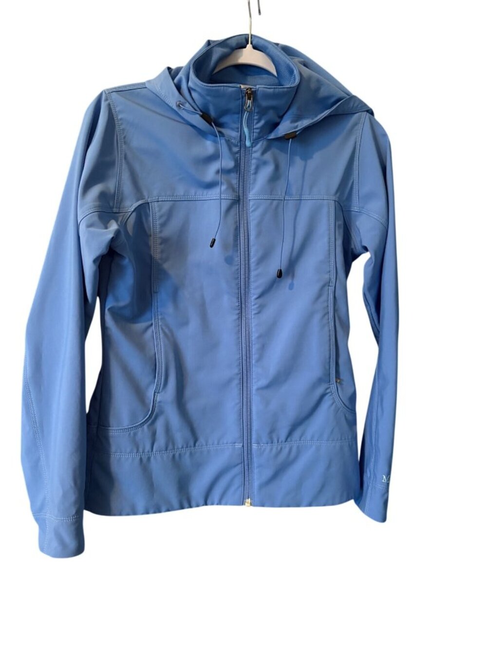 Marmot Womens Blue Full-Zip Hooded Lightweight Jacket Size S